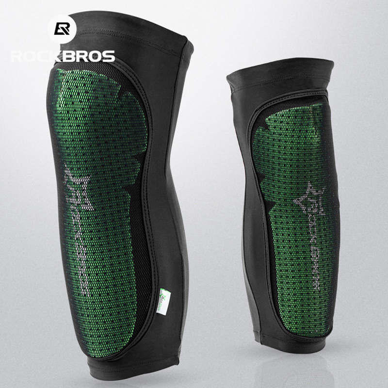 Mountain Biking Knee And Elbow Pads - ROCKBROS อุปกรณ์ป้องกันเข่าสำหรับปั่นจักรยาน MTB อุปกรณ์ป้องกันเข่าสำหรับปั่นจักรยาน เดินป่า ฟุตบอล