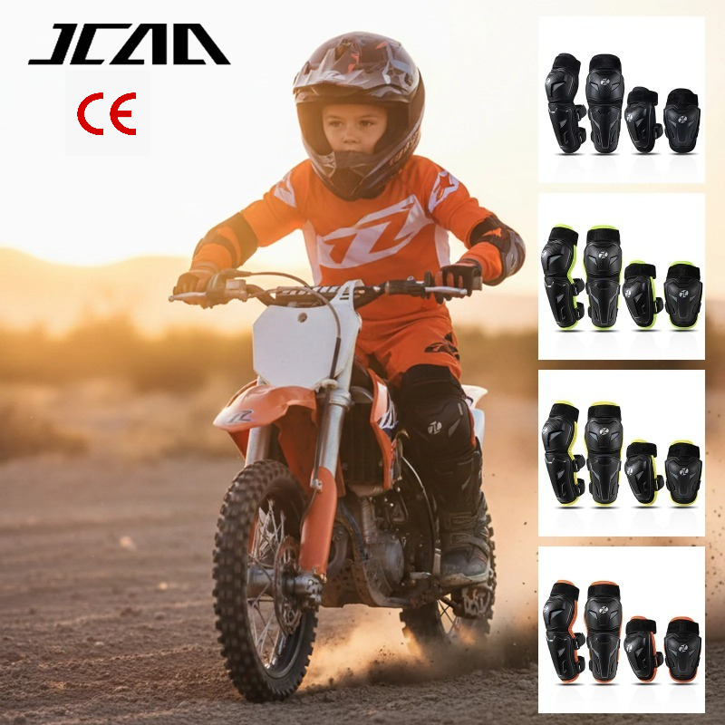 Mountain Biking Knee And Elbow Pads - ชุดสนับเข่าและสนับศอกป้องกันการตกสำหรับเด็ก, อุปกรณ์ป้องกันสำหรับมอเตอร์ครอสแบบปรับได้, อุปกรณ์ป้องกันสำหรับเด็กที่ทนทานสำหรับจักรยานเสือภูเขา