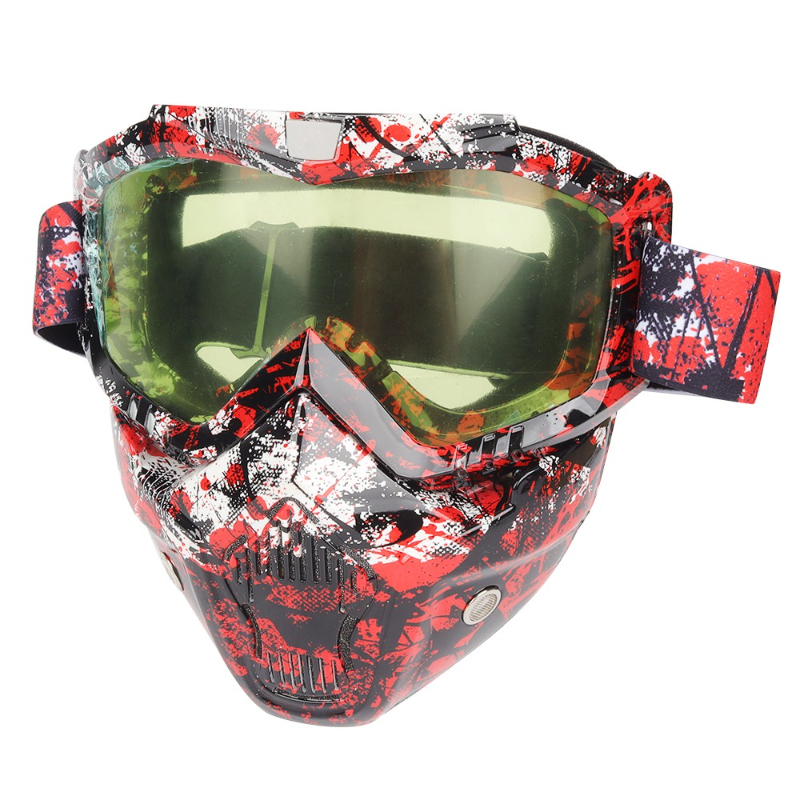 Mountain Biking Helmet - แว่นตามอเตอร์ไซค์, หน้ากาก, อุปกรณ์ป้องกันแบบเต็มหน้าระบายอากาศของรถจักรยานยนต์ออฟโรด, หน้ากากมอเตอร์ไซค์ออฟโรด, หมวกกันน็อคจักรยานเสือภูเขา