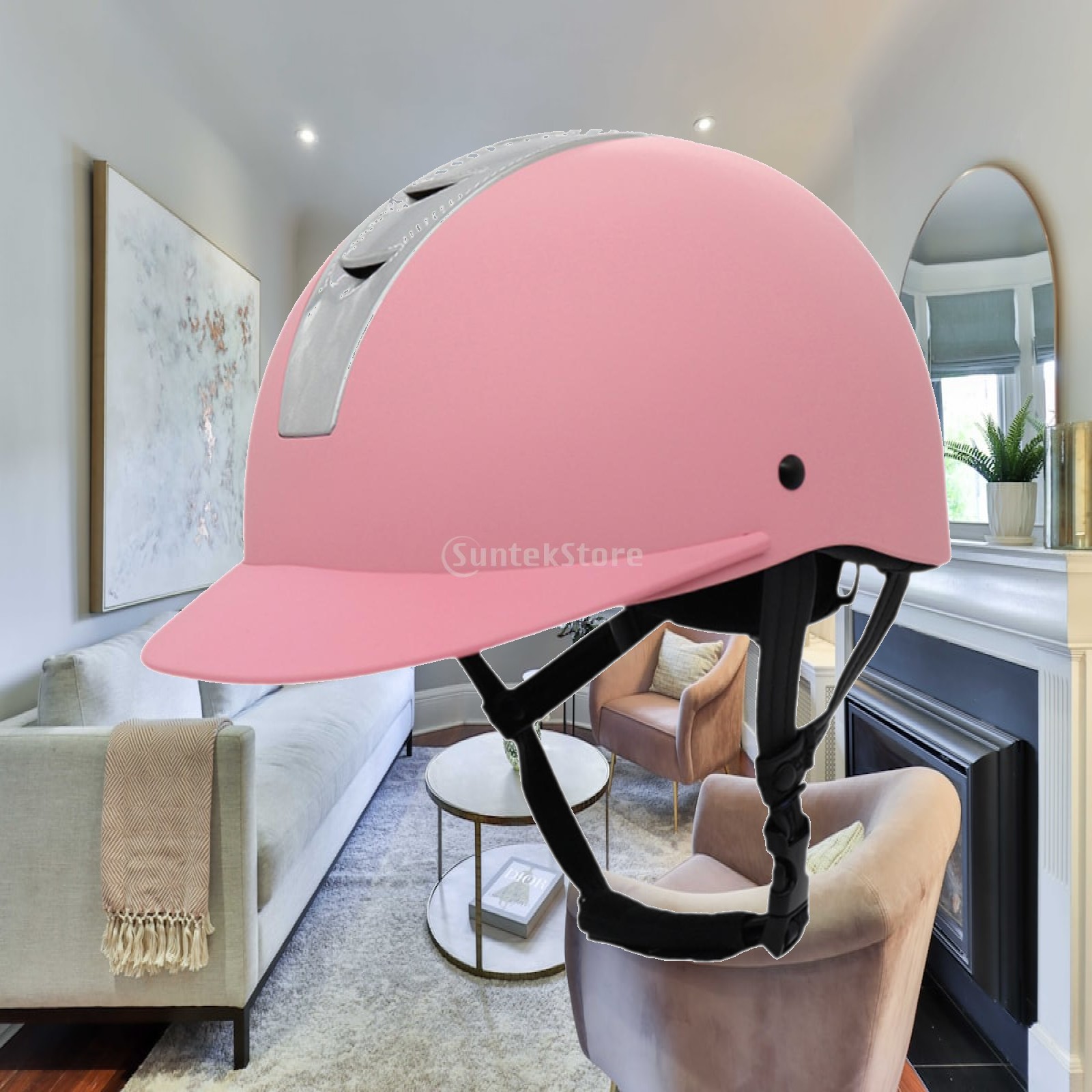 Mountain Biking Helmet - หมวกขี่ม้าที่สวมใส่สบาย ซับในแบบซักได้ หมวกป้องกัน อุปกรณ์ขี่ม้าสำหรับการปั่นจักรยานเสือภูเขาและกีฬา