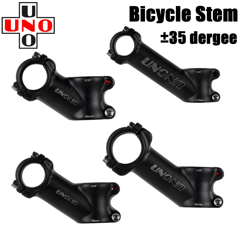 Handlebar Riser Stem - UNO อลูมิเนียมล้อแม็ก Riser 25.4/31.8มม.35องศาจักรยาน Handlebar Stem