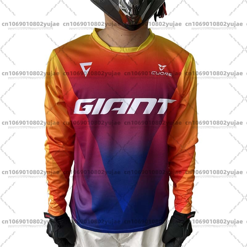 Mountain Biking Gear For Men - เสื้อเจอร์ซีย์จักรยานเสือภูเขาแขนยาวสำหรับผู้ชาย รุ่น Real Shot BMX ครอสคันทรี