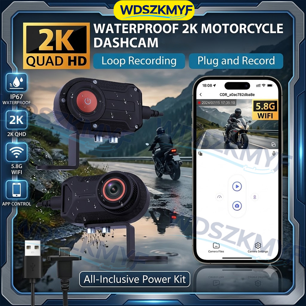 Mountain Biking Helmet - กล้องติดรถมอเตอร์ไซค์ 2K 30fps DVR สำหรับจักรยานไฟฟ้าและหมวกกันน็อค กล้องบันทึกภาพกลางแจ้งสำหรับขี่จักรยานเสือภูเขาและจักรยานทั่วไป