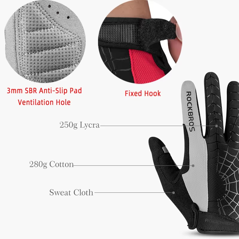 ROCKBROS ฤดูใบไม้ผลิถุงมือขี่จ - Mountain Biking Gear For Men บทวิจารณ์และราคา
