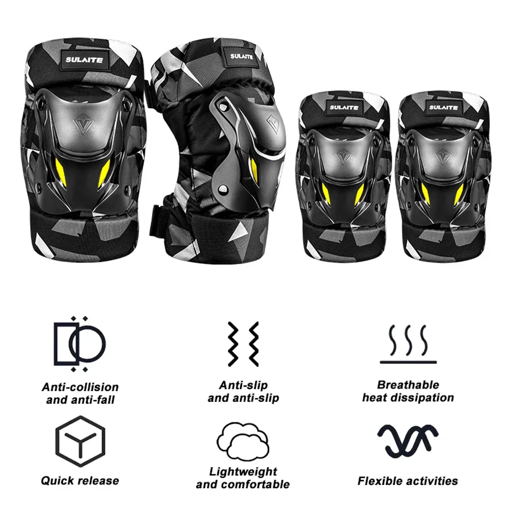 อุปกรณ์ขี่มอเตอร์ไซค์ระดับพรีเ - Mountain Biking Knee And Elbow Pads บทวิจารณ์และราคา